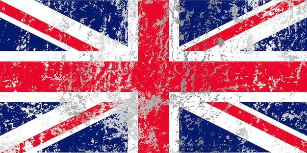 Bandera del Reino Unido con efecto grunge