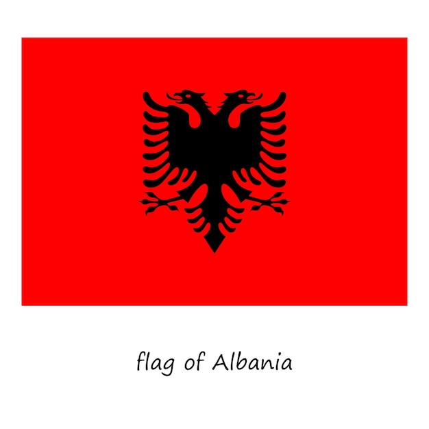 Vector bandera de la república de albania