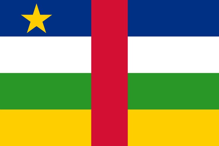 Vector bandera de la república centroafricana bandera de la nación vector ilustración