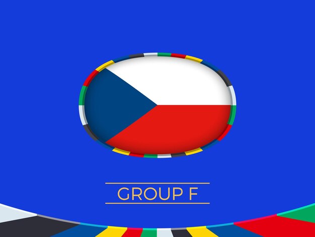 La bandera de la República Checa para el torneo europeo de fútbol de 2024