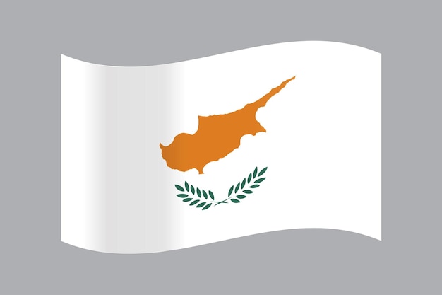 La bandera de la República de Chipre como una ilustración vectorial