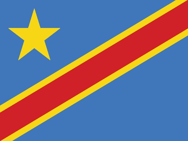 Bandera de la república democrática del congo bandera nación