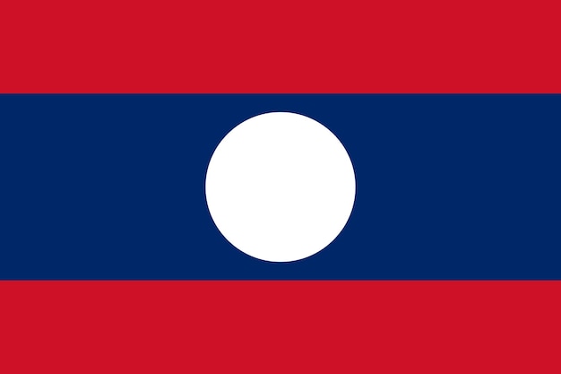 Bandera de la República Democrática Popular Lao Símbolo nacional de Laos