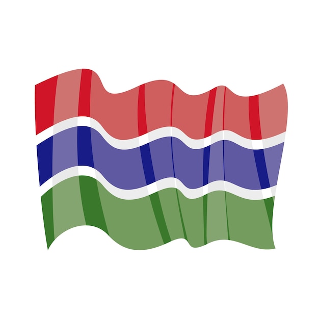 Vector bandera de la república de gambia