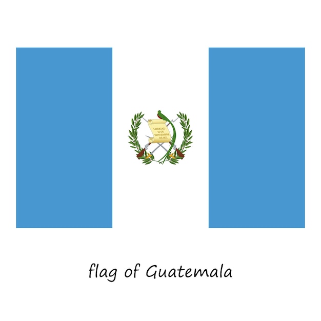 Vector bandera de la república de guatemala