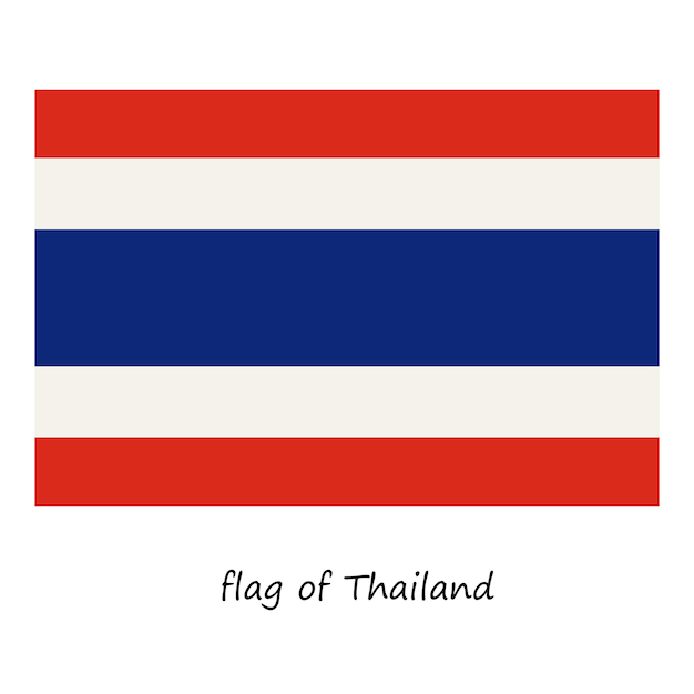 Vector bandera de la república de tailandia