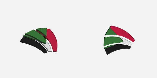 Bandera de la República de Túnez Tir 3D