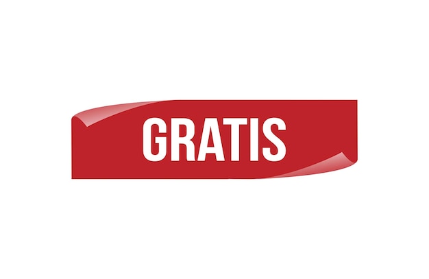 Bandera roja gratis sobre fondo blanco.