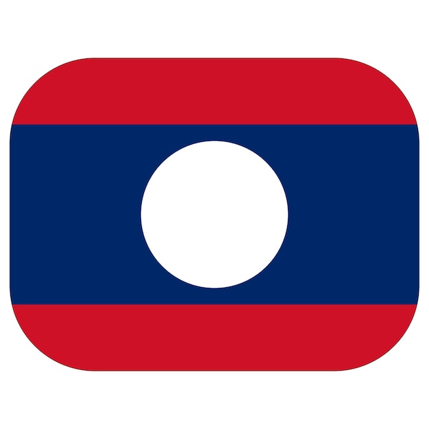 Vector bandera de la rpd en forma de diseño de laos bandera de laos