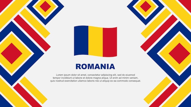 Vector bandera de rumania abstracto diseño de fondo plantilla de bandera del día de la independencia de rumanía imagen de fondo vectorial de papel de pared rumania