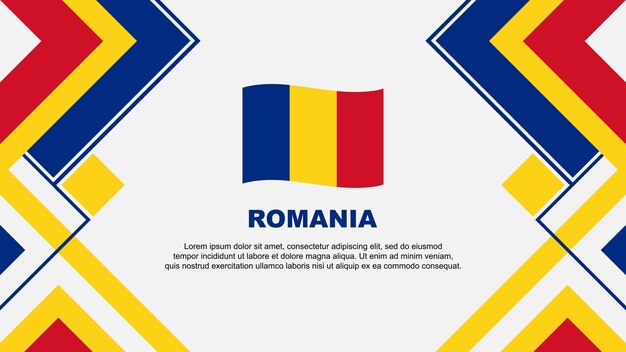 Vector bandera de rumania abstracto diseño de fondo plantilla bandera del día de la independencia de rumanía papel de pared ilustración vectorial bandera de romania