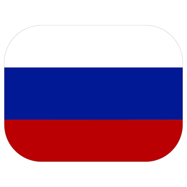 Bandera rusa en forma de Bandera de Rusia