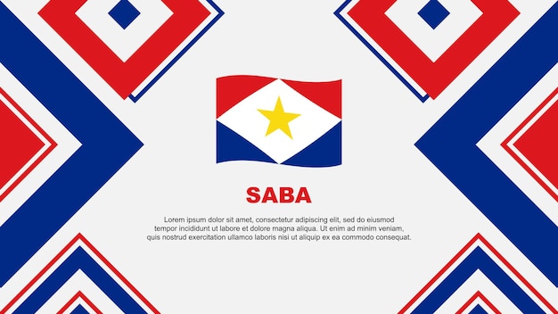 La bandera de Saba Abstracto Diseño de fondo plantilla de Saba Día de la Independencia Banner papel pintado Ilustración vectorial Saba Día de La Independencia