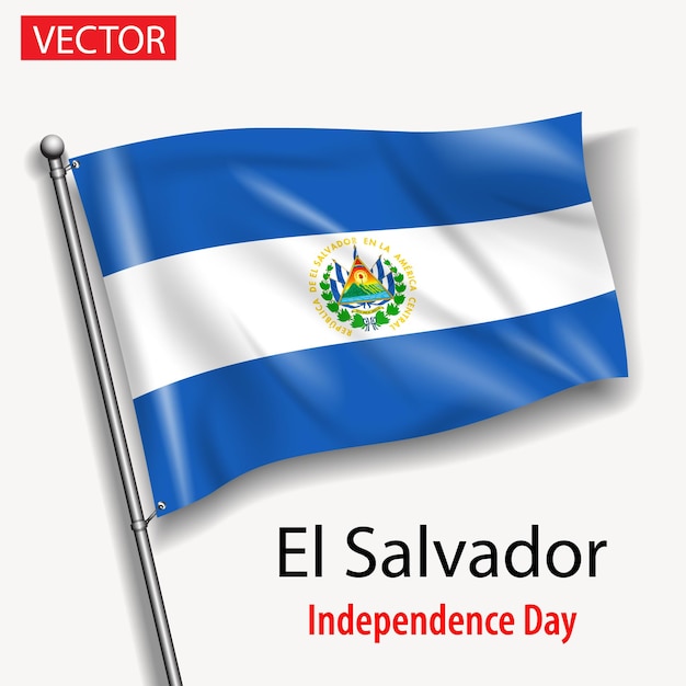 Vector bandera de el salvador banderas vectoriales del día de la independencia nacional en américa internacional