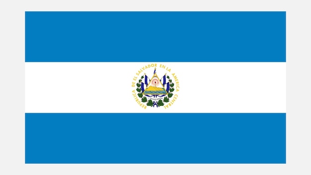 Bandera de El Salvador con el color original
