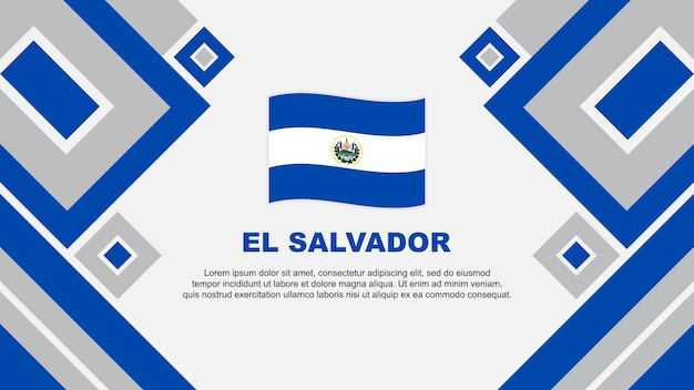 Vector bandera de el salvador template de diseño de fondo abstracto bandera del día de la independencia de el salvador papel de pared ilustración vectorial dibujos animados de el salvador