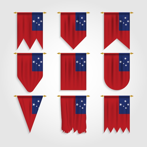 Bandera de Samoa en diferentes formas, Bandera de Samoa en varias formas