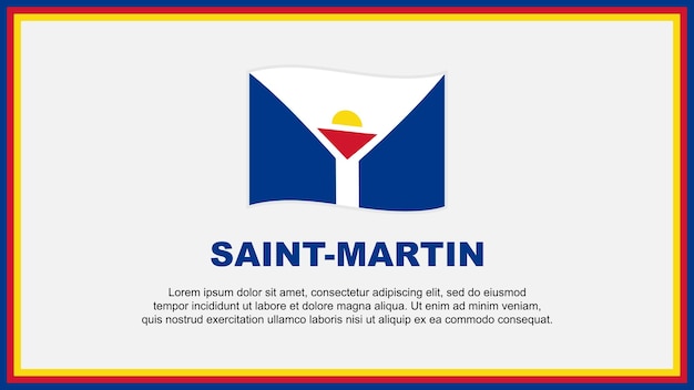 Bandera de san martín plantilla de diseño de fondo abstracto bandera del día de la independencia de san martín ilustración vectorial de redes sociales bandera de san martín