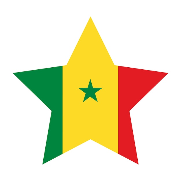 Vector bandera de senegal bandera de senegal en forma de diseño