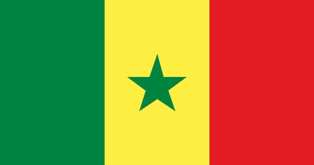 Bandera de senegal en vector