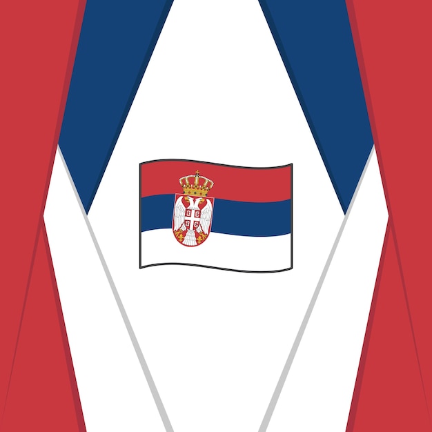 Bandera de Serbia Plantilla de diseño de fondo abstracto Bandera del Día de la Independencia de Serbia Publicación en redes sociales Diseño de Serbia