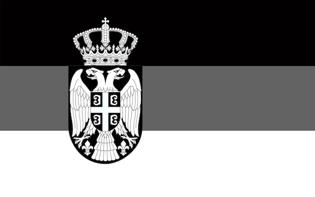 bandera de serbia versión oscura