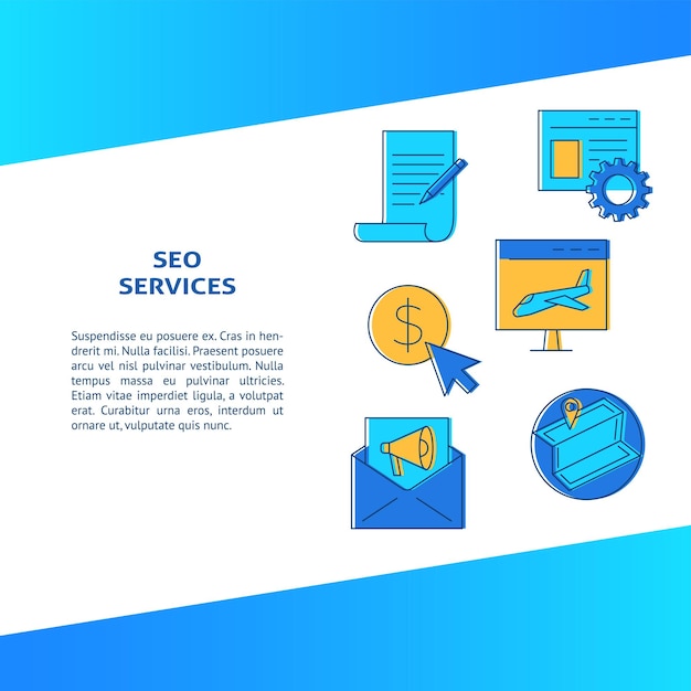 Bandera de servicios de SEO