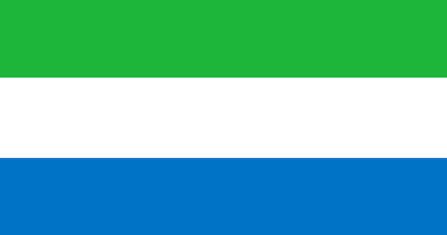 Bandera de sierra leona en vector