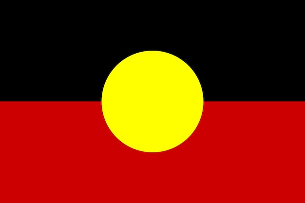 Bandera simple de los aborígenes australianos