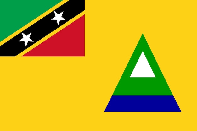 Bandera simple de Nevis