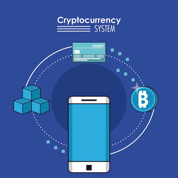 Bandera del sistema de criptomonedas