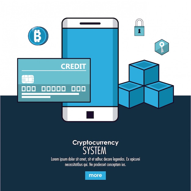 Bandera del sistema de criptomonedas