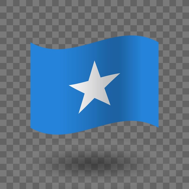Bandera somalí vector Bandera ondulada somalí aislada