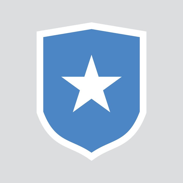 Bandera de Somalia en forma de escudo
