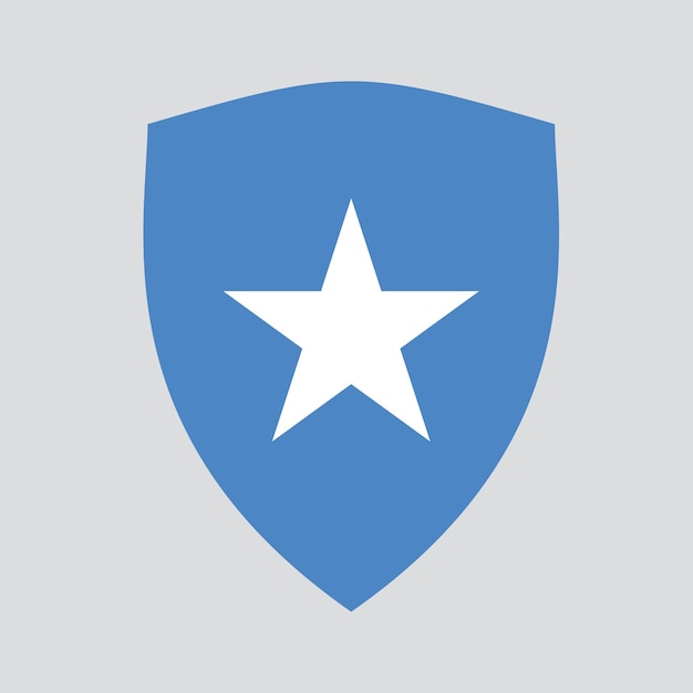Bandera de Somalia en forma de escudo
