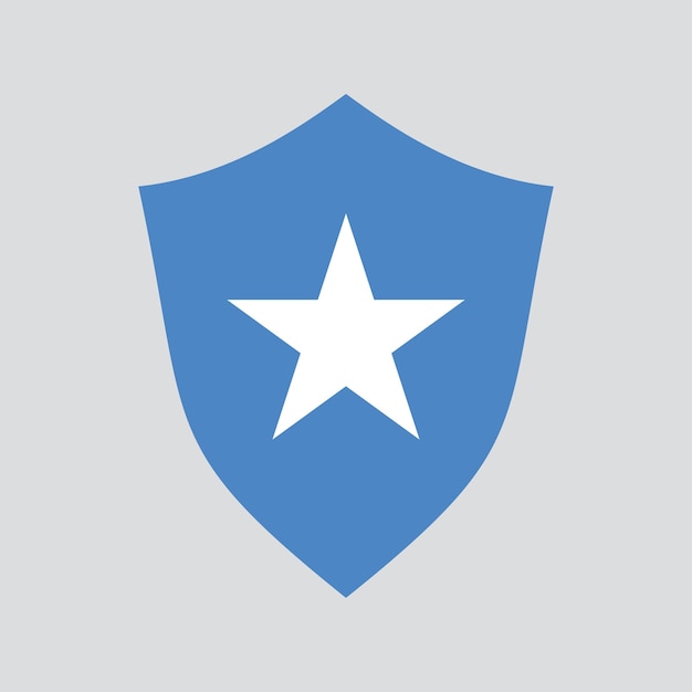 Bandera de Somalia en forma de escudo