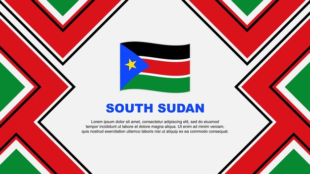 Bandera de Sudán del Sur Abstracto Diseño de fondo plantilla Bandera del Día de la Independencia de Sudan del Sur Papel de pared Ilustración vectorial Sudan del Sur Vector