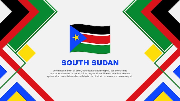 Bandera de Sudán del Sur Abstracto Template de diseño de fondo Bandera del Día de la Independencia de Sudan del Sur Papel de pared Ilustración vectorial Bandera de Sudan del sur