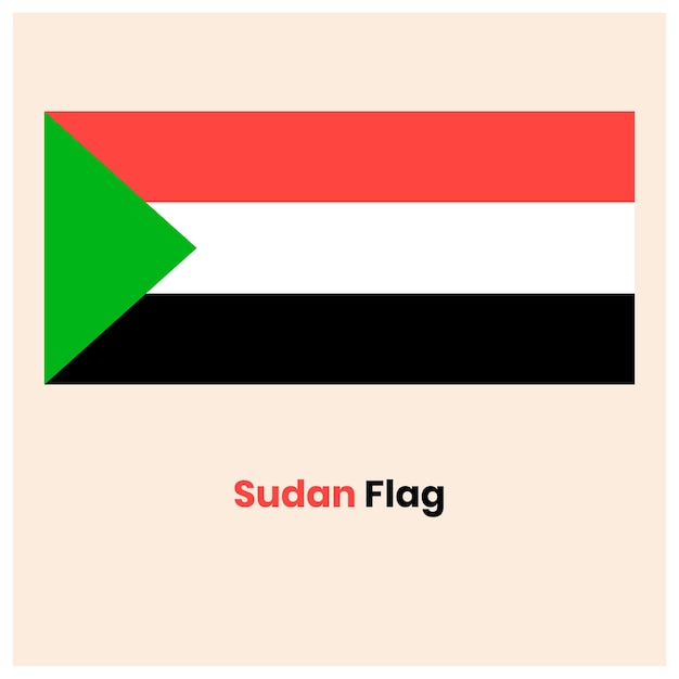 Vector la bandera de sudán