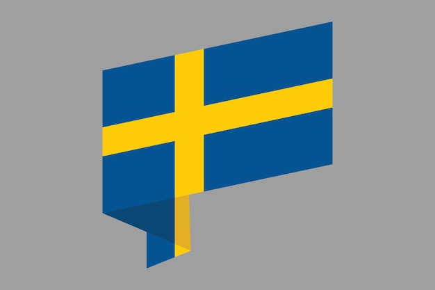 Bandera de Suecia La bandera de Suecia Bandeira de Suecia Símbolo nacional del país Ilustración vectorial