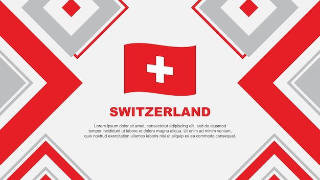 Vector bandera de suiza abstracto diseño de fondo plantilla día de la independencia de suiza bandera papel pintado ilustración vectorial día de la independencia de suiza