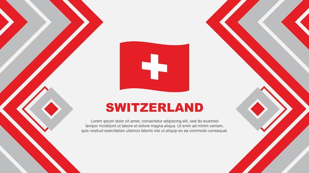 Bandera de Suiza Abstracto Diseño de fondo plantilla Día de la Independencia de Suiza Bandera papel pintado Ilustración vectorial Diseño de Suiza