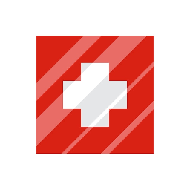 Bandera de suiza. bandera nacional de suiza. ilustración de vector plano.