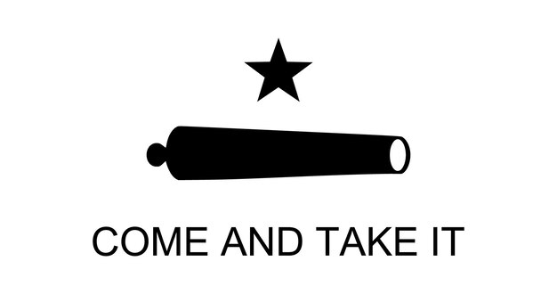 La bandera de Texas viene y se lo lleva Ilustración vectorial de bandera de calidad premium