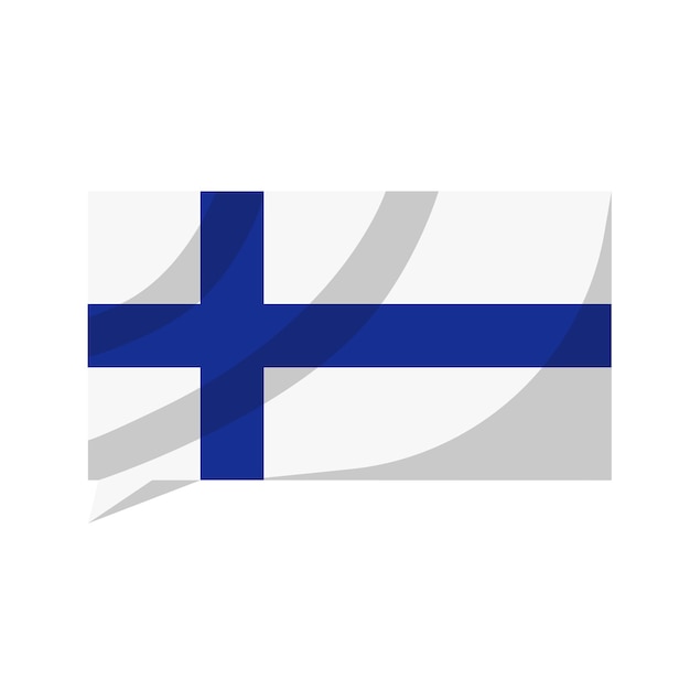 Bandera de texto web del país de Finlandia