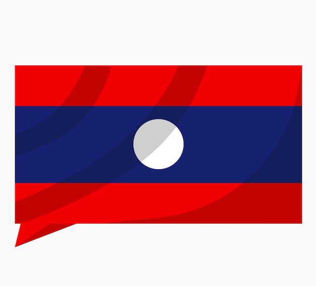 Vector bandera de texto web del país de laos