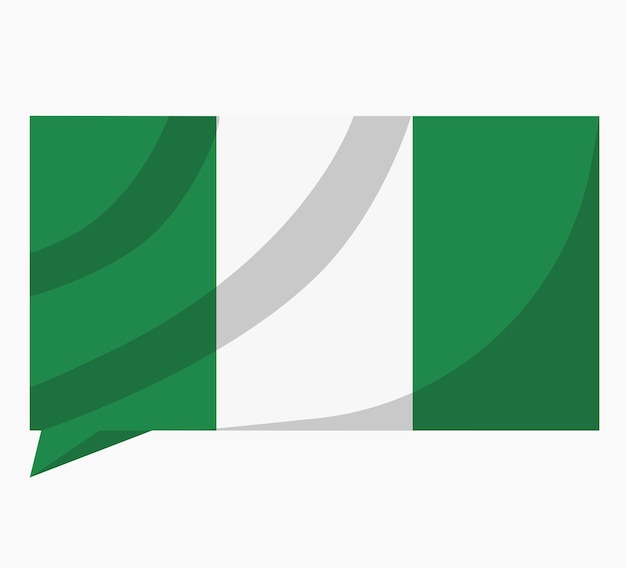 Bandera de texto web del país de Nigeria