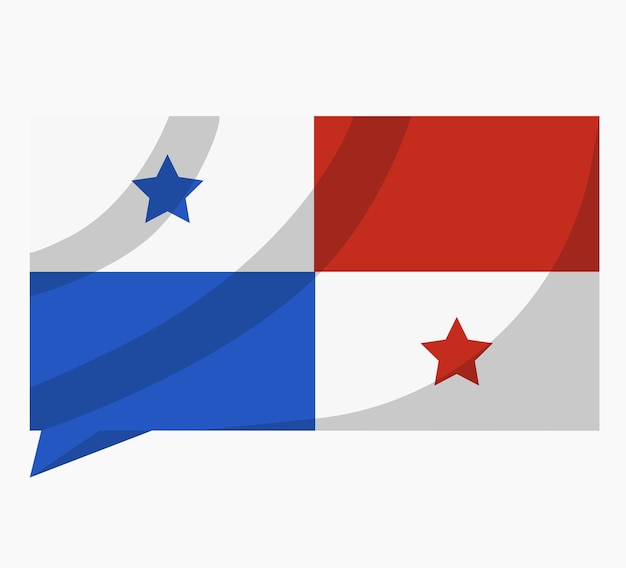 Bandera de texto web del país de panamá