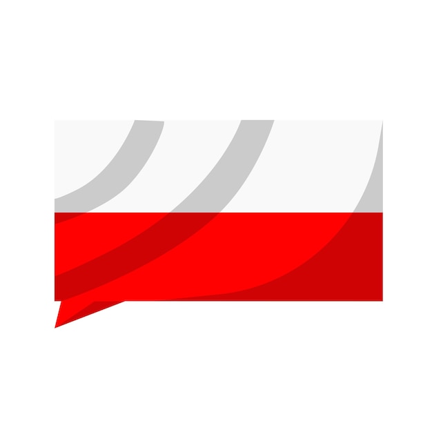 Bandera de texto web Polonia país