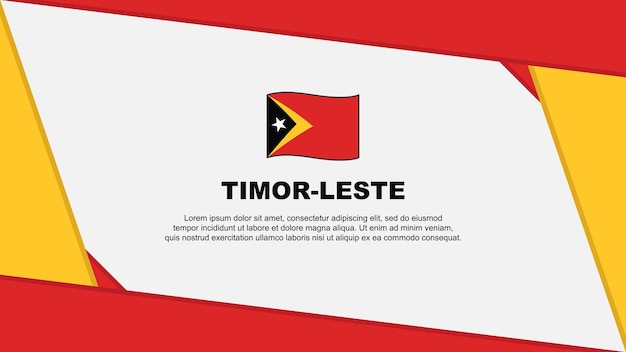 Bandera de Timor Leste Plantilla de diseño de fondo abstracto Bandera del Día de la Independencia de Timor Leste Ilustración vectorial de dibujos animados Día de la Independencia de Timor Leste